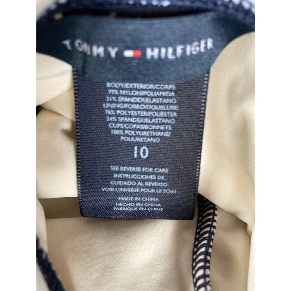 NWT Tommy Hilfiger Core Navy Bathing Suit Women's Size 10 - Picture 4 of 4